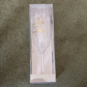 Chill Bubbles No Troubles Champagne Glass